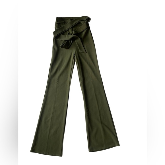Windsor High-Waist Green Wide-Leg Pants - Picture 12 of 14